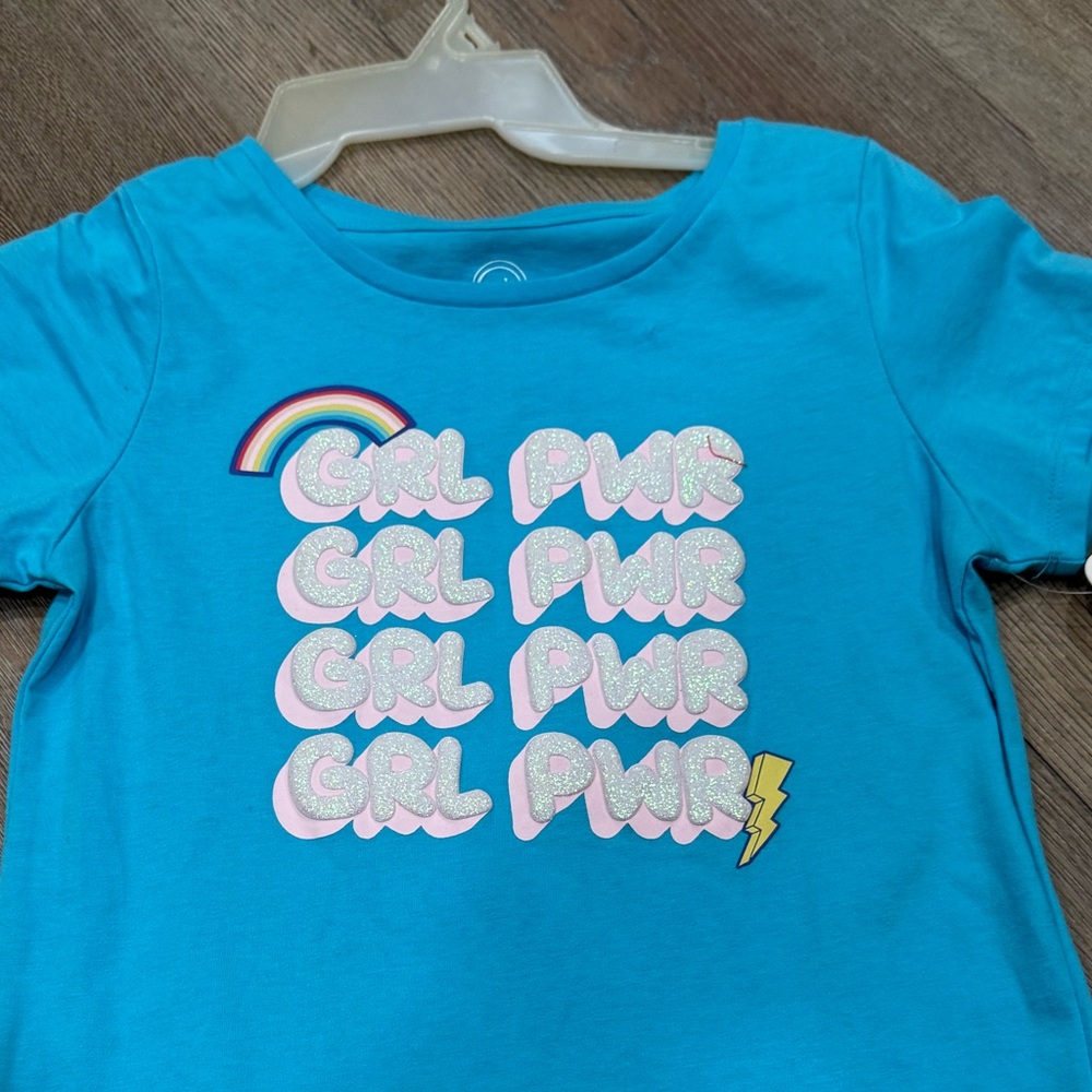 Blue 'Girl Power' Kids T-Shirt